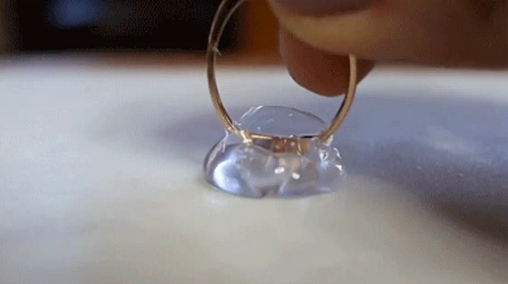 resize ring using hot glue